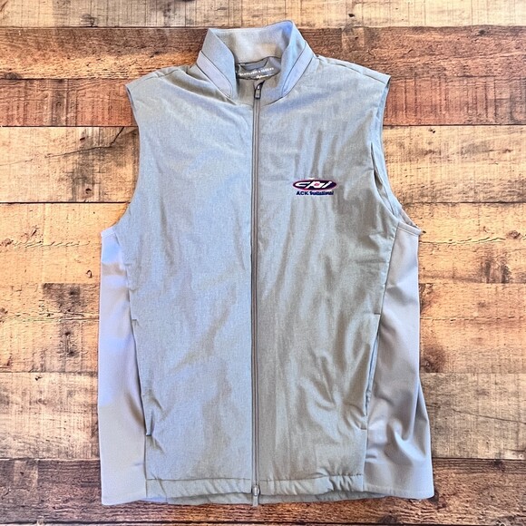 Holderness & Bourne The King Golf Vest Grey Insulated Full Zip Medium - Picture 2 of 8